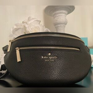 NEW - Kate Spade Leila Pebble Leather Belt Bag - Fanny Pack -  (black)